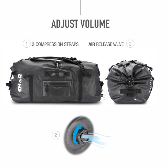 Sac arrière de selle imperméable SHAD SW80 80 litres