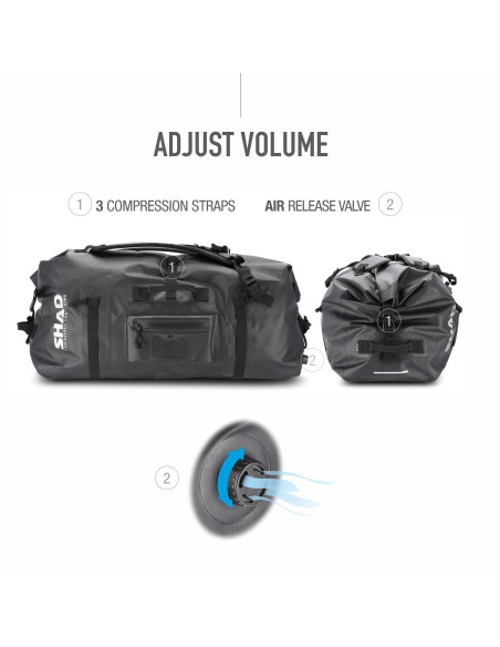 Sac arrière de selle imperméable SHAD SW80 80 litres