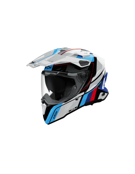 Casque moto adventure Airoh 2026 Commander 2 Skip - Blanc Rouge