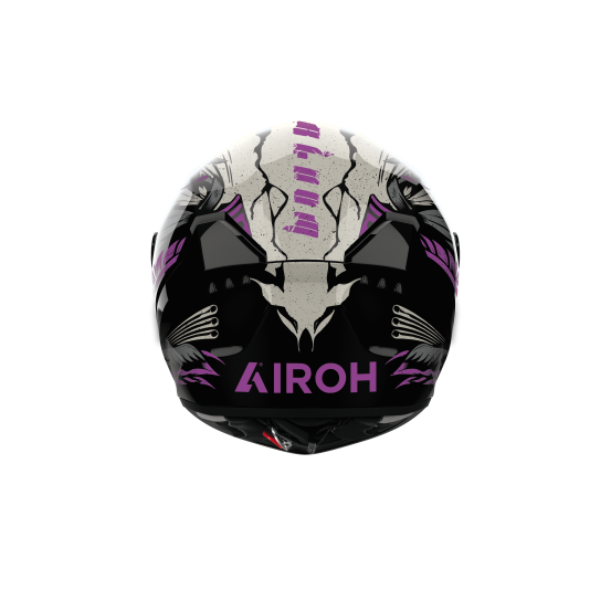 Casque moto Airoh 2026 Connor Bloom - Blanc Violet