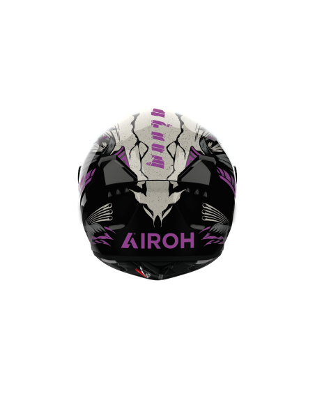 Casque moto Airoh 2026 Connor Bloom - Blanc Violet