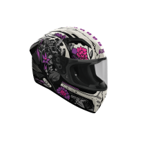Casque moto Airoh 2026 Connor Bloom - Blanc Violet