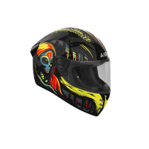 Casque moto Airoh 2026 Connor Double Face - Noir Jaune Rouge 2