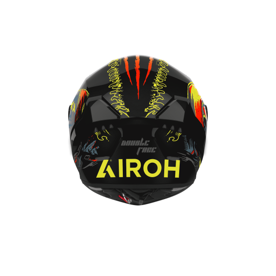 Casque moto Airoh 2026 Connor Double Face - Noir Jaune Rouge