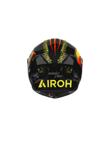 Casque moto Airoh 2026 Connor Double Face - Noir Jaune Rouge