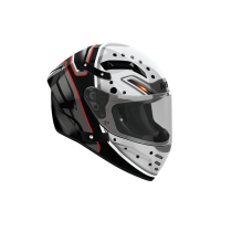 Casque moto Airoh 2026 Connor Masker - Gris Rouge 2