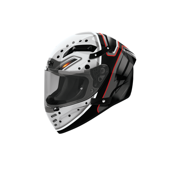 Casque moto Airoh 2026 Connor Masker - Gris Rouge