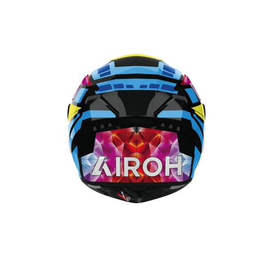 Casque moto Airoh 2026 Connor Stellar  - Jaune Bleu Rouge