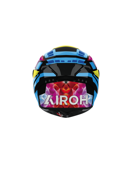 Casque moto Airoh 2026 Connor Stellar  - Jaune Bleu Rouge