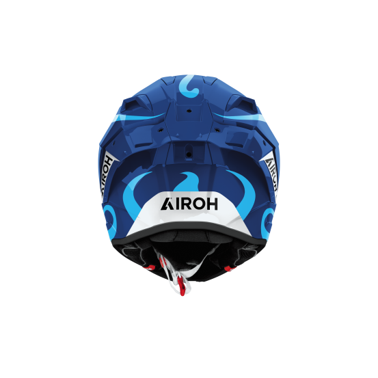 Casque moto Airoh 2026 GP 800 Swain - Bleu Blanc
