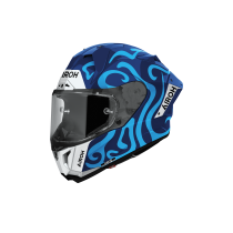 Casque moto Airoh 2026 GP 800 Swain - Bleu Blanc