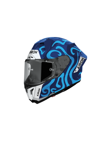 Casque moto Airoh 2026 GP 800 Swain - Bleu Blanc
