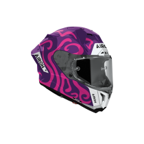 Casque moto Airoh 2026 GP 800 Swain - Violet Blanc 2