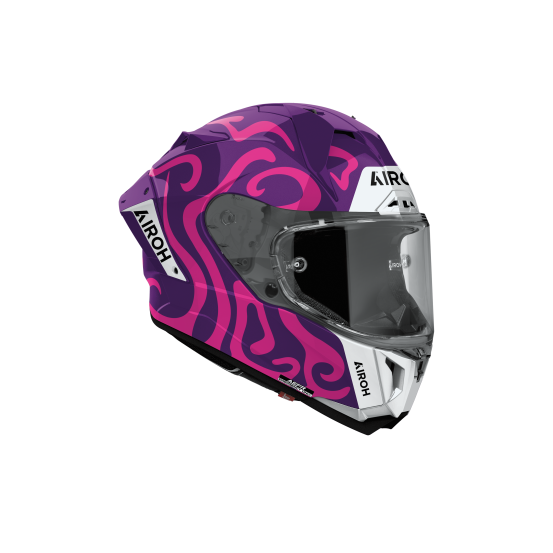 Casque moto Airoh 2026 GP 800 Swain - Violet Blanc