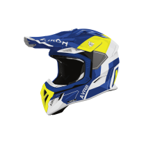 Casque moto cross Airoh 2026 Aviator Ace 2 Shield - Bleu Jaune