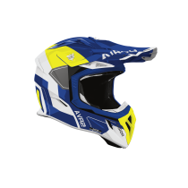 Casque moto cross Airoh 2026 Aviator Ace 2 Shield - Bleu Jaune 2