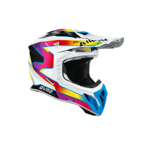 Casque moto cross Airoh 2026 Aviator Ace 2 Sunrise - Blanc Jaune Rouge Bleu 2