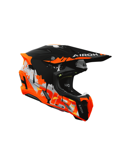 Casque moto cross Airoh 2026 Twist 3 Dirt - Noir Orange Blanc