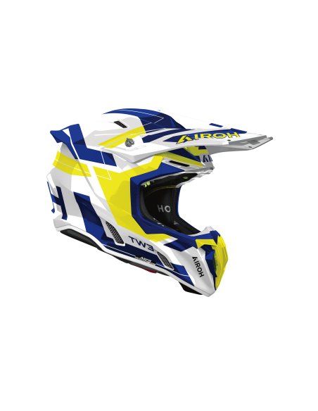 Casque moto cross Airoh 2026 Twist 3 Dynasty - Bleu Jaune