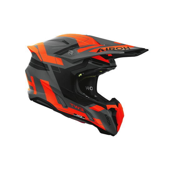 Casque moto cross Airoh 2026 Twist 3 Dynasty - Orange