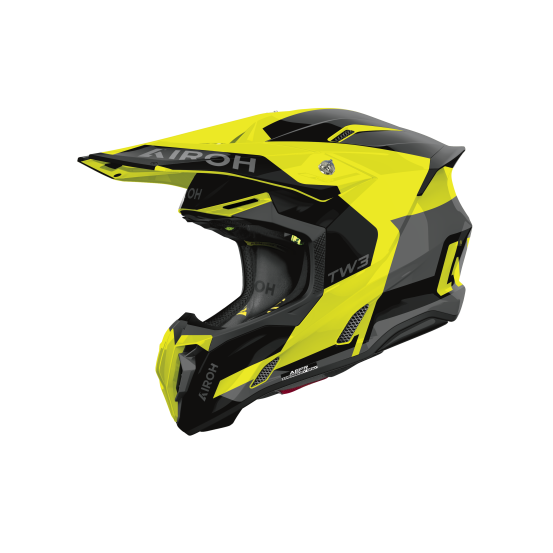 Casque moto cross Airoh 2026 Twist 3 Fancy - Jaune