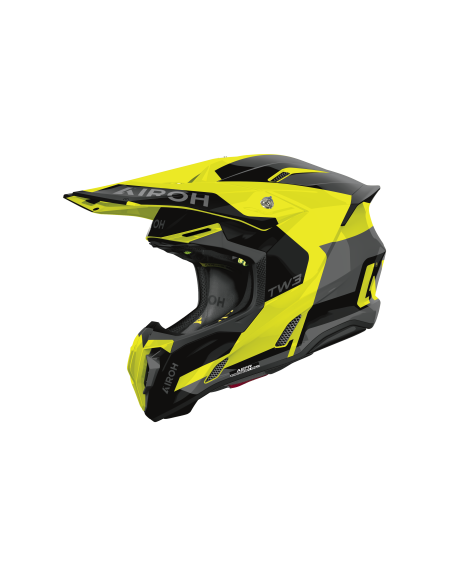 Casque moto cross Airoh 2026 Twist 3 Fancy - Jaune