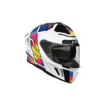 Casque moto Airoh 2026 Spark Lively - Blanc Violet Jaune 2