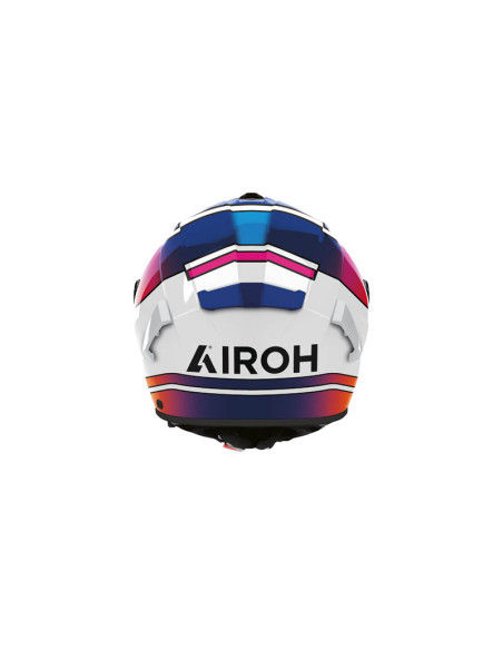 Casque moto Airoh 2026 Spark Lively - Blanc Violet Jaune