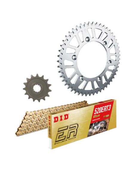 Kit chaine 520 alu DID - TRIUMPH 250/450 TF-X 2024-2026