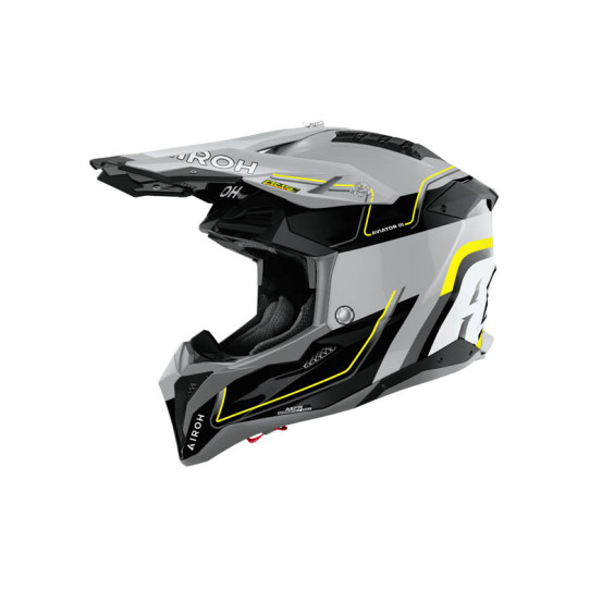 Casque moto cross Airoh 2026 Aviator 3 Leader - Jaune
