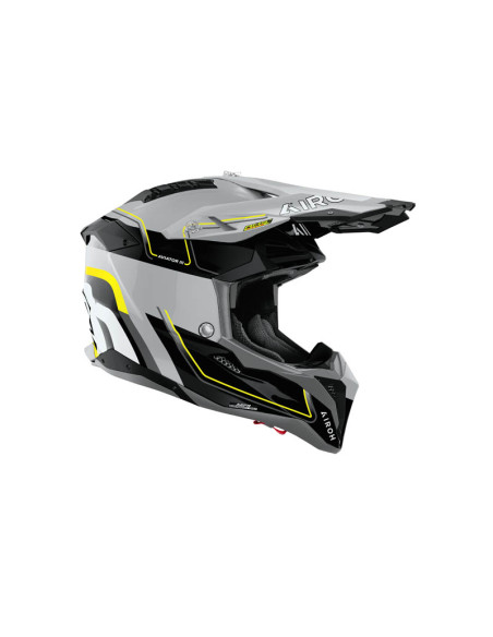 Casque moto cross Airoh 2026 Aviator 3 Leader - Jaune