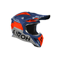 Casque moto cross Airoh 2026 Aviator Ace 2 Fury - Bleu Gris Rouge 2