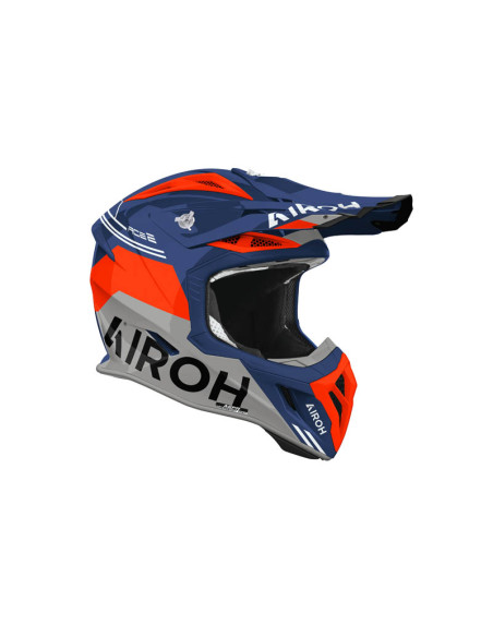 Casque moto cross Airoh 2026 Aviator Ace 2 Fury - Bleu Gris Rouge