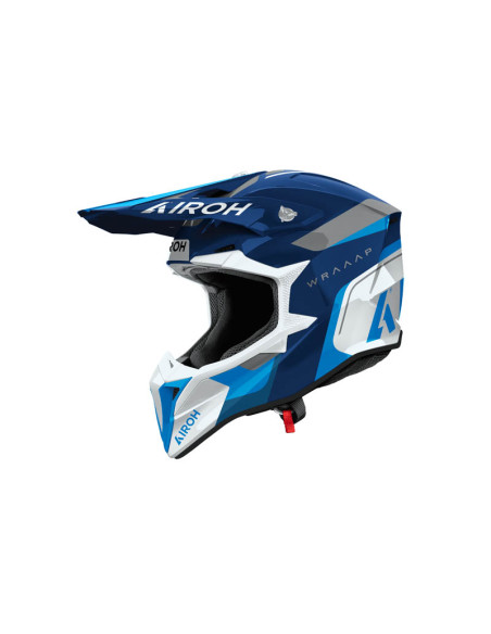 Casque moto cross Airoh 2026 WraaapConquer - Bleu