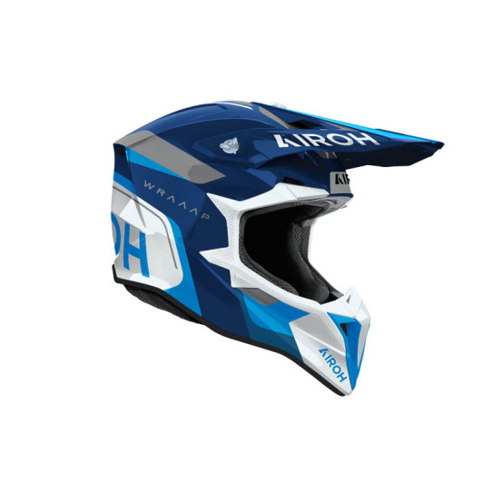 Casque moto cross Airoh 2026 WraaapConquer - Bleu