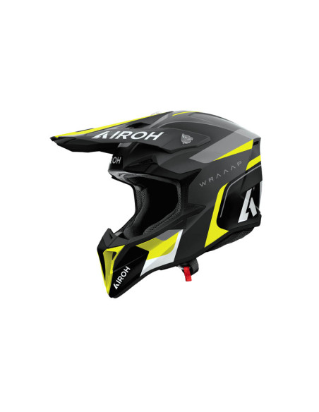 Casque moto cross Airoh 2026 WraaapConquer - Jaune