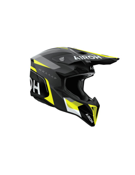 Casque moto cross Airoh 2026 WraaapConquer - Jaune