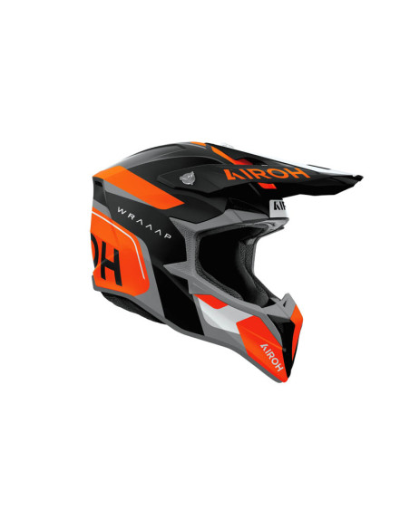 Casque moto cross Airoh 2026 WraaapConquer - Orange