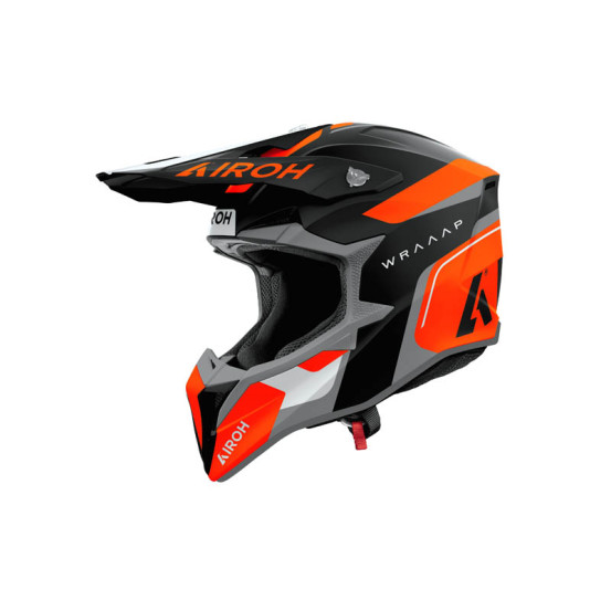 Casque moto cross Airoh 2026 WraaapConquer - Orange