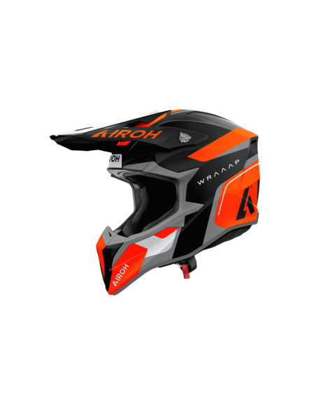 Casque moto cross Airoh 2026 WraaapConquer - Orange