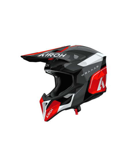 Casque moto cross Airoh 2026 WraaapConquer - Rouge