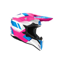 Casque moto cross Airoh 2026 WraaapVision - Rose 2