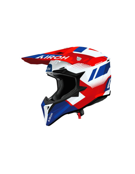 Casque moto cross Airoh 2026 WraaapVision - Rouge