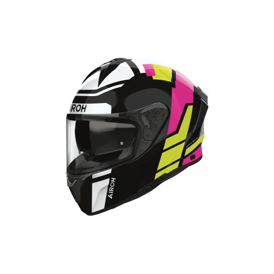 Casque moto Airoh 2026 Spark Lively - Violet Blanc Noir