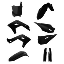 Kit plastiques restylé 2026 - Noir - POLISPORT Kawasaki 125/250 KX 2003-2008