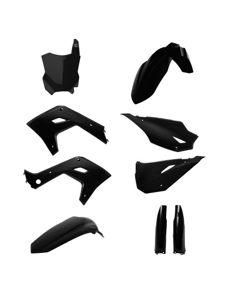 Kit plastiques restylé 2026 - Noir - POLISPORT Kawasaki 125/250 KX 2003-2008