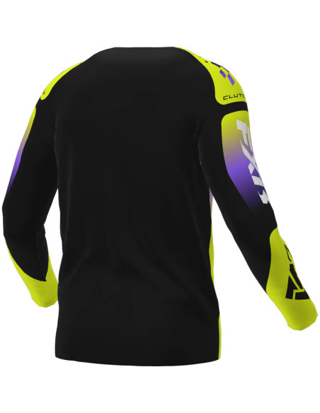 Maillot cross enfant FXR 2026 Clutch - Jaune Fluo Noir Violet