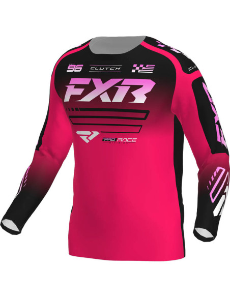 Maillot cross enfant FXR 2026 Clutch - Razz Noir Rose