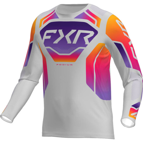 Maillot cross enfant FXR 2026 Podium - Gris Violet Orange