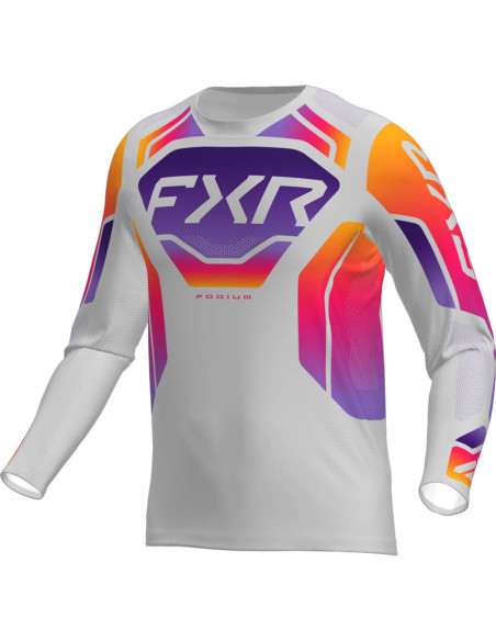 Maillot cross enfant FXR 2026 Podium - Gris Violet Orange